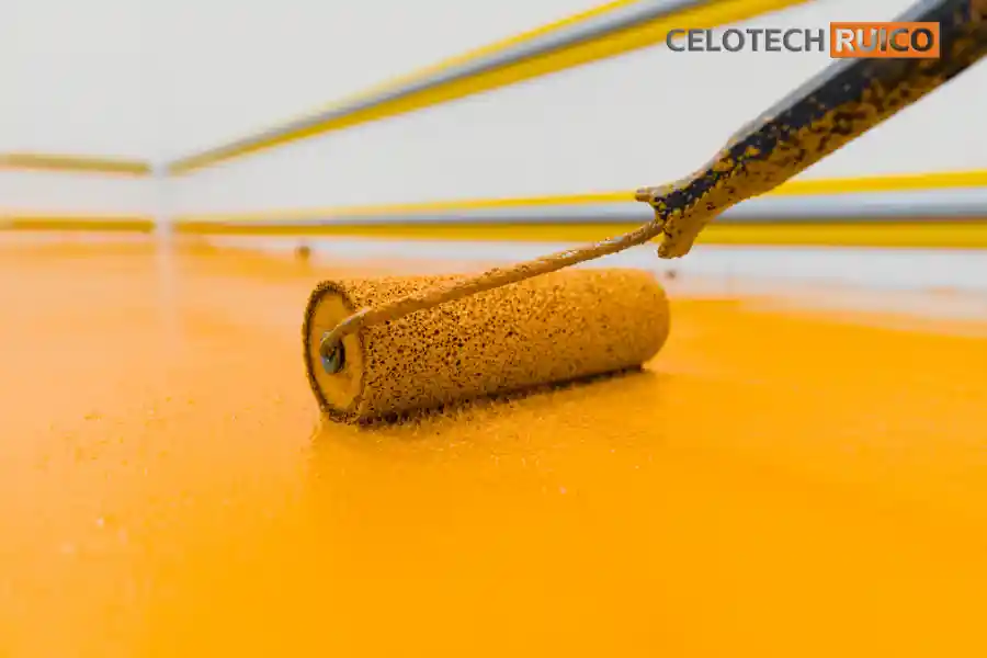 Epoxy floor coating application